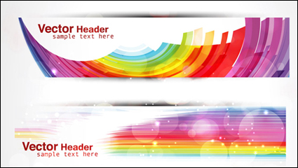 Bunte geometrische Banner Vektor Hintergrund -1