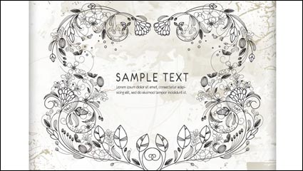 Feine Muster Frame 01 - Vector