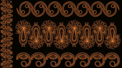 Orange Spitzen Vektor Material -1