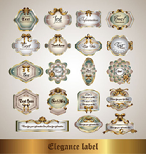 Ribbon Thema Etikett Vektor Material -1