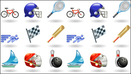Sport-verbundene Symbole 01 - Vector