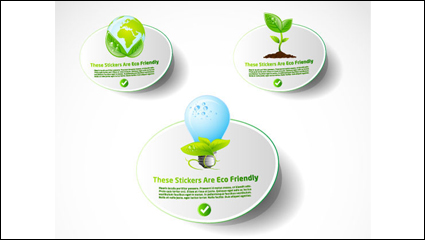 Environmental kohlenstoffarmen Leben icon Vektor Material -2