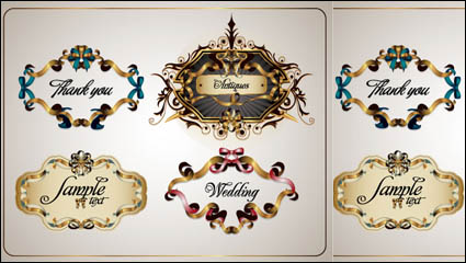 Ribbon-Label Thema Vektor -3