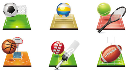 Sport-verbundene Symbole 04 - Vektor