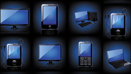 Blue-Technologie Produkte icon 03 - Vektor-Material