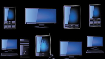 Blue-Technologie Produkte icon 01 - Vektor-Material