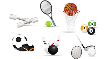 Sport-verbundene Symbole 02 - Vektor