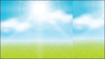 Grass Himmel Vektor-Material