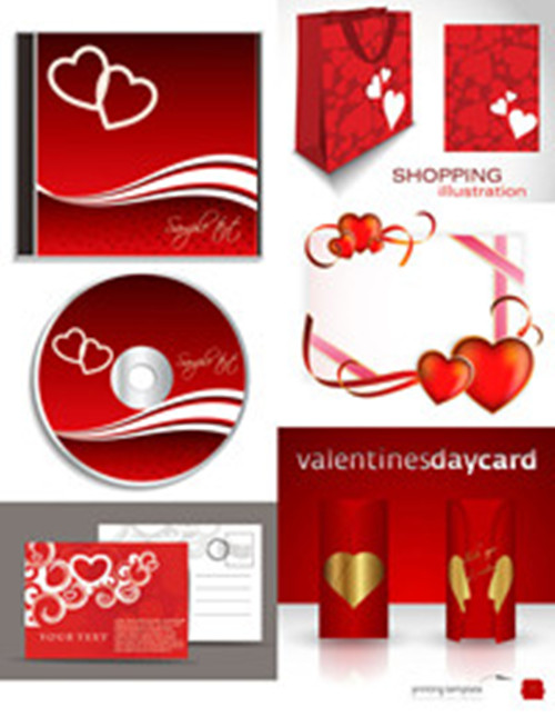 Romantische Valentinstag Elements 02 - Vektor Material
