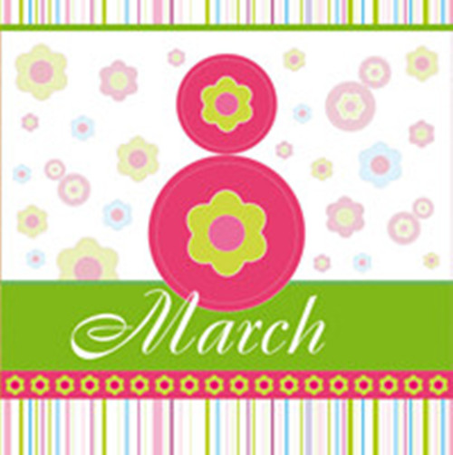 Weltfrauentag Thema Vektor Material -4