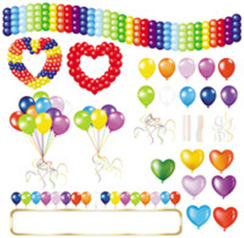 Schön bunte Luftballons 05 - Vektor Material