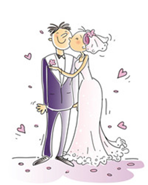 Cartoon-Stil Hochzeit Elemente 01 - Vector
