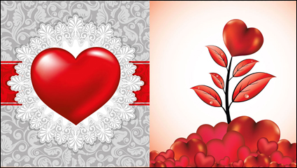 Romantische Valentinstag herzförmige Elemente - Vektor-Material