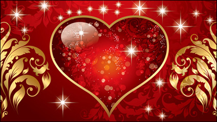 Valentinstag wunderschöne Muster Vektor Material