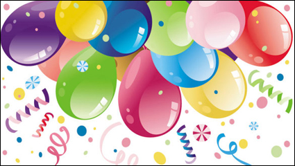 Schön bunte Ballons 02 - Vektor