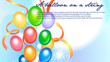 Fun festlichen Ballons Band Feuerwerk Hintergrund Vektor Material -2