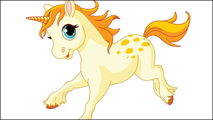 Nette Karikatur Pony 02 - Vektor Material