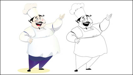 Cartoon Charaktere Koch 08 - Vektor Material
