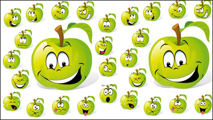 Cartoon Obst Ausdruck 01 - Vector
