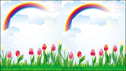 Karikatur-Regenbogen 05 - Vektor