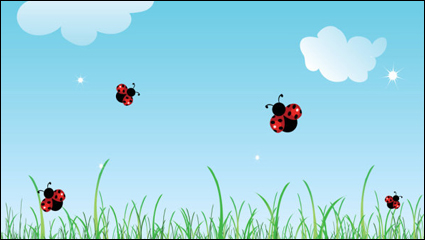 Sommer-Cartoon-Bilder 01 - Vektor