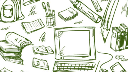 Cartoon von Hand bemalt 02 - Vektor