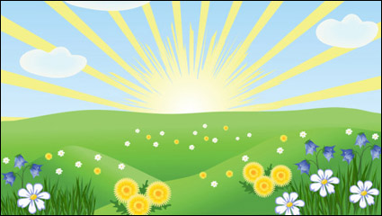 Sommer-Cartoon-Bilder 02 - Vektor