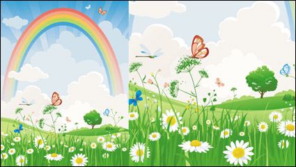 Karikatur-Regenbogen 02 - Vektor