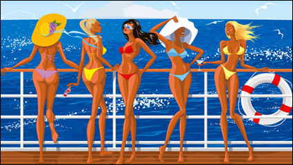 Bikini-Mädchen 03 - Vektor