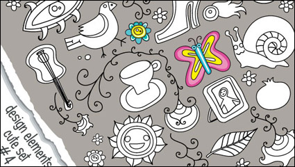 Schöne handgemalte Grafiken Hintergrund Vektor-Material