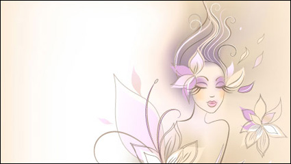 Frauen Fashion Illustration Vektor Material -1