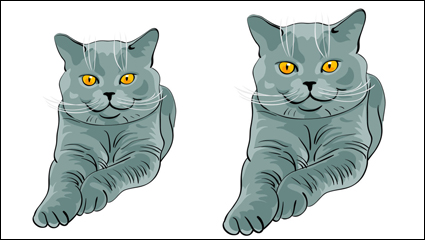 Tierisches Material Katze 02 - Vektor