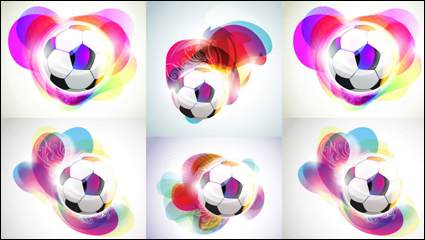 Fußball und die Sinfonie der Trend Vektor Material