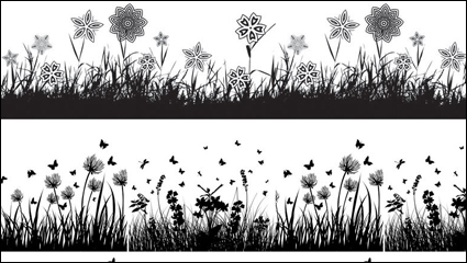 Flora Silhouette Vektor Material
