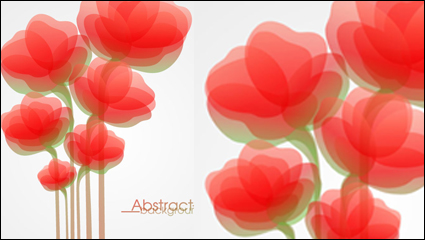 Fashion Blumen Vektor Material -4