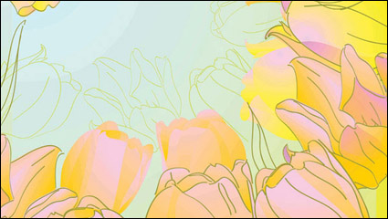 Handbemalte Tulpen Vector -5