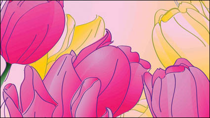 Handbemalte Tulpen Vektor Material -2