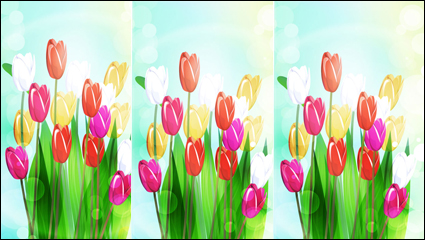 Schöne Blumen Vektor Material -4
