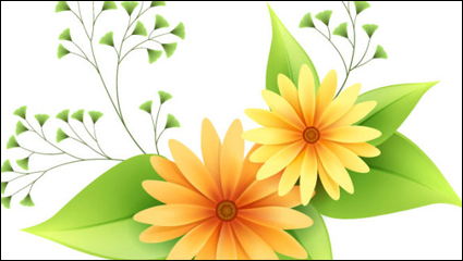 Schöne kleine Blumen Vektor Material -1