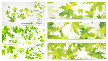 Grne Blätter Hintergrund Vektor-Material