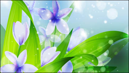 Schöne Blumen Vektor Material -1
