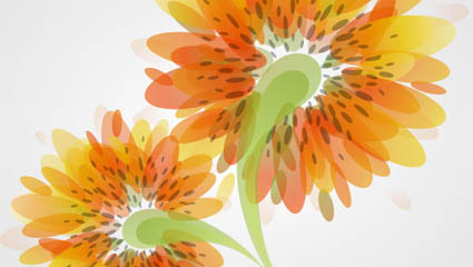 Fashion Blumen Vektor Material -2