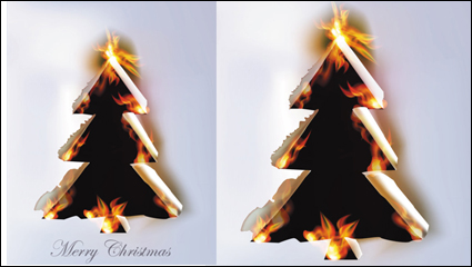 Flamme Papier-Effekt 01 - Vektor Material