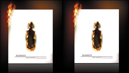 Flamme Papier-Effekt 03 - Vektor Material