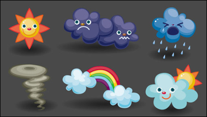 Cartoon Wetter icon 04 - Vektor