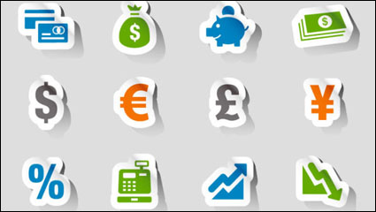 Die wunderschön finanziellen Symbol Etiketten - Vektor