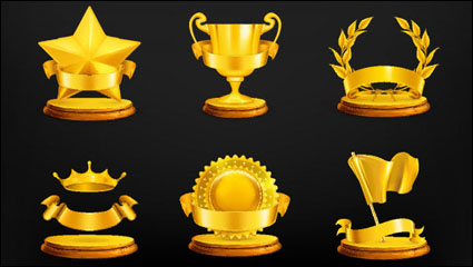 Goldmedaille Symbol Vektor-Material