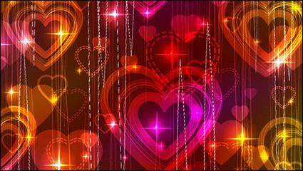Wunderschöne Licht Valentinstag 04 - Vektor