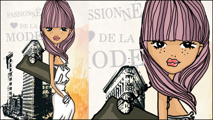 Fashion Shopping Girl 03 - Vektor Material