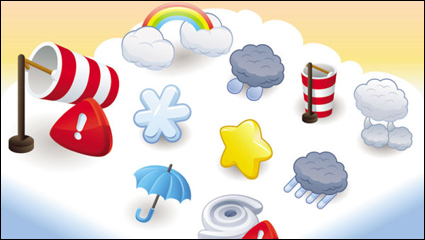 Cartoon weather icon 03 - Vektor Material